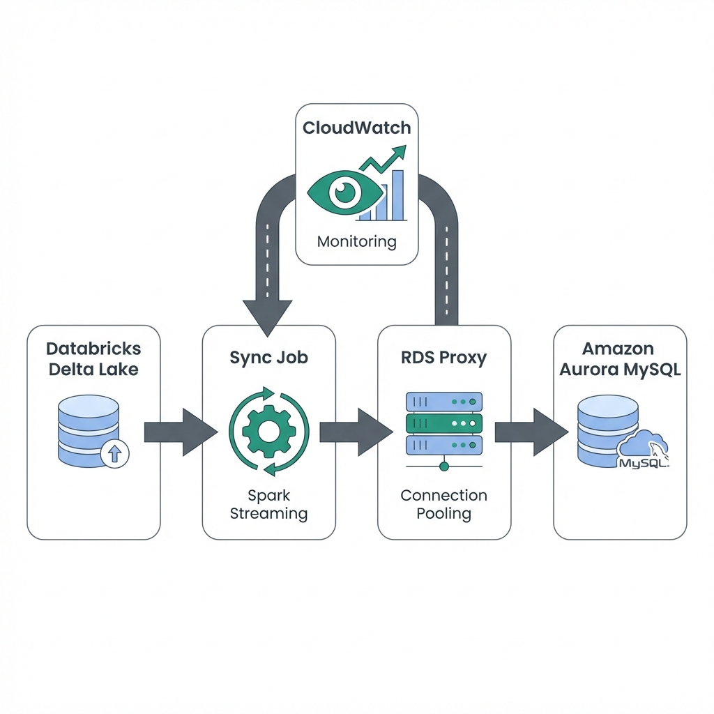 Databricks to Aurora Sync Accelerator Architecture